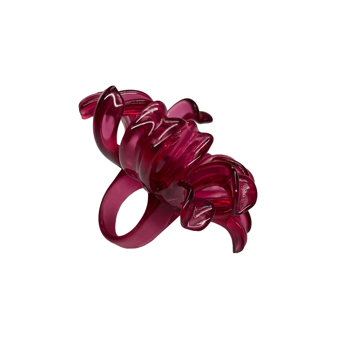 Anillo Flor de Araña Fucsia