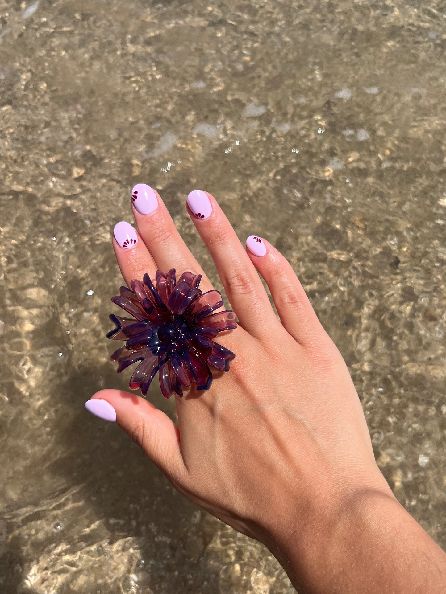 Anillo Flor de Araña Marrón