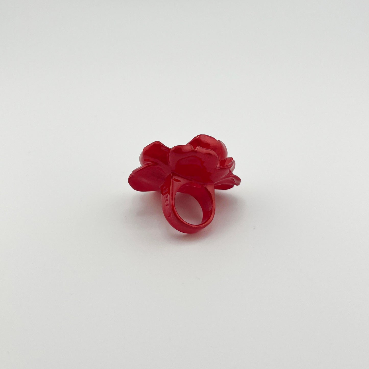Mini Anillo Magnolia Rojo Perlado