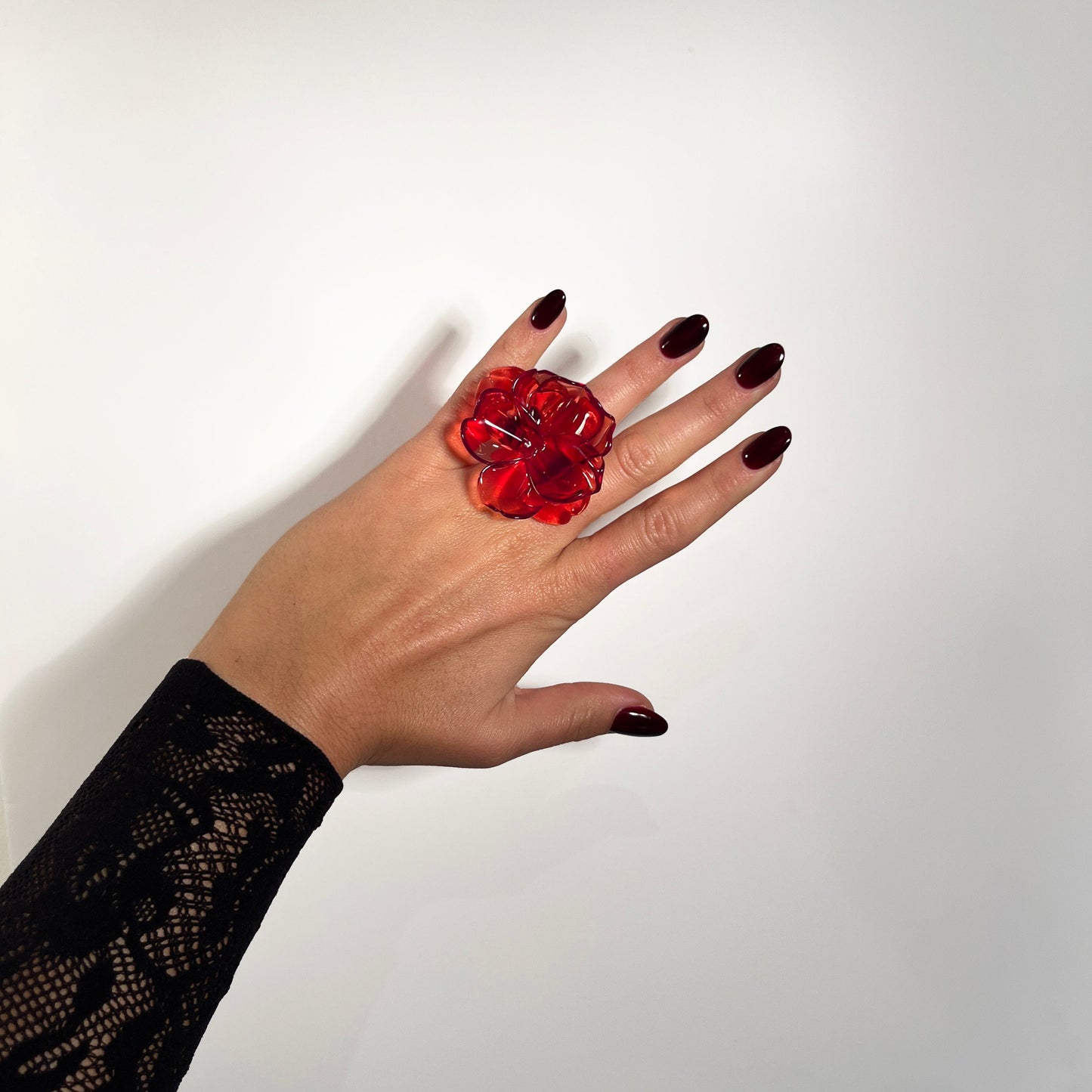 Mini Anillo Magnolia Escarlata